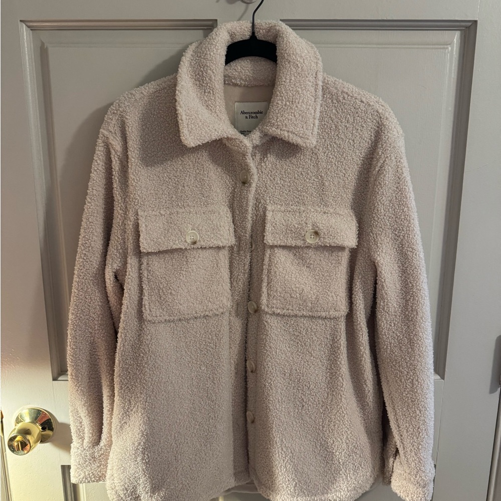 Abercrombie & Fitch Beige Teddy Jacket